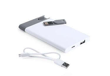 Power Bank personalizado con Memoria USB
